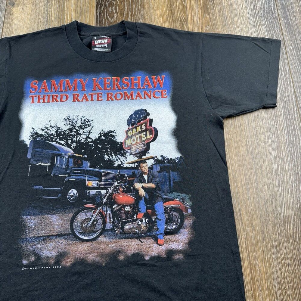 Vintage Sammy Kershaw Shirt Mens L Third Rate Romance 1994 Fellin Good Train USA